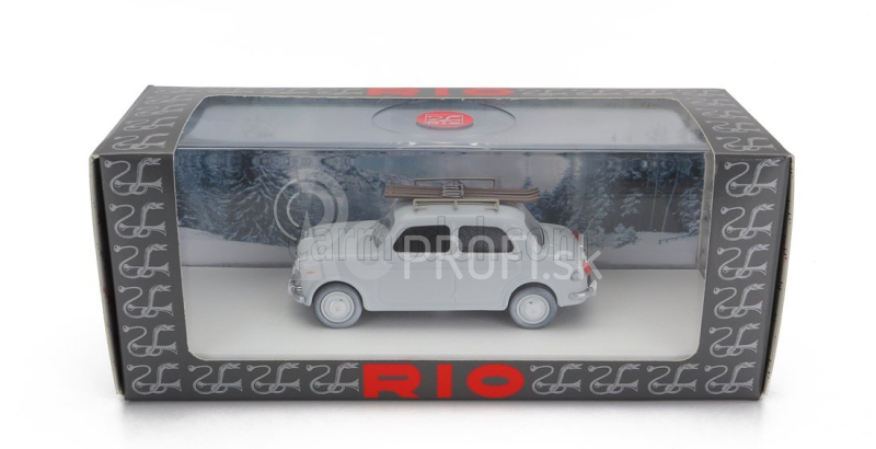 Rio-models Fiat 1100 Vacanze Invernali - Zimná dovolenka 1957 1:43 Sivá