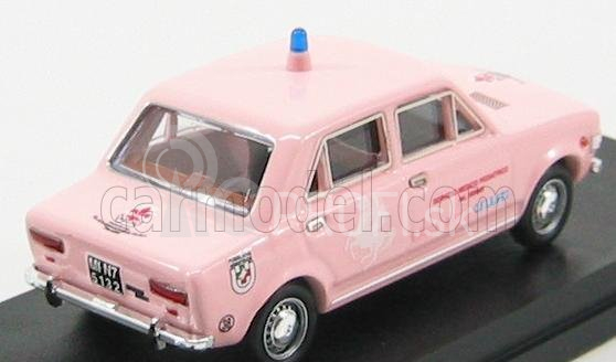 Rio-models Fiat 128 4 Door - 4 Porte Croce Rosa Celeste Servizio Medico Pediatrico 1971 1:43 Ružová