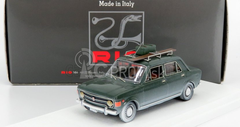 Rio-models Fiat 128 4 Porte 1970 Con Sci - S lyžami 1:43 Sivá