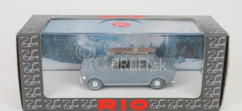 Rio-models Fiat 128 Con Sci 1970 - Zimná dovolenka s lyžami 1:43 sivá