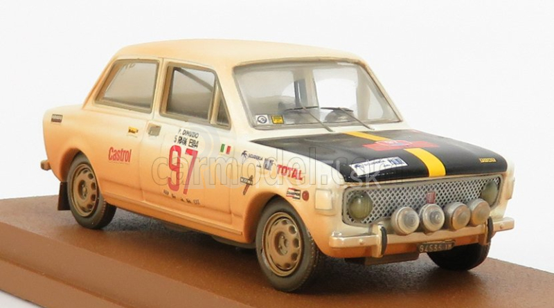 Rio-models Fiat 128 N 97 Rally Isola D'elba 1972 M.avenoso - P.dinunzio 1:43 White Mud