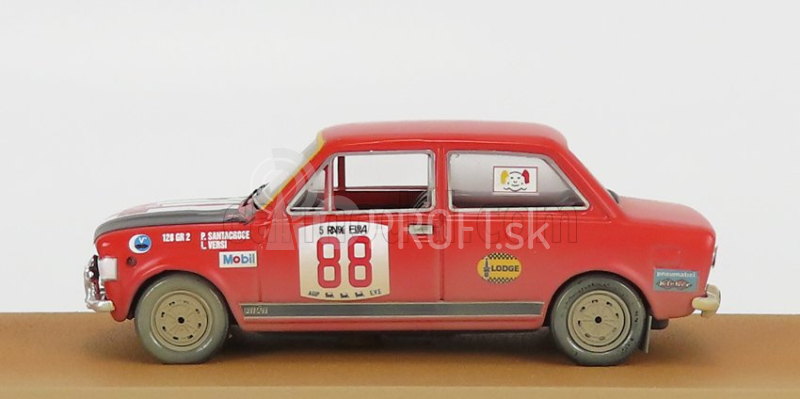 Rio-models Fiat 128 Rally N 88 Rally Isola D' Elba 1972 P.santacroce - L.versi 1:43 Červená čierna