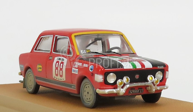 Rio-models Fiat 128 Rally N 88 Rally Isola D' Elba 1972 P.santacroce - L.versi 1:43 Červená čierna