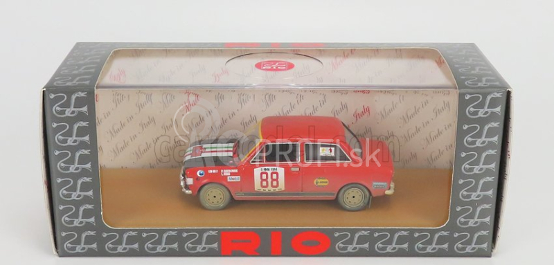 Rio-models Fiat 128 Rally N 88 Rally Isola D' Elba 1972 P.santacroce - L.versi 1:43 Červená čierna