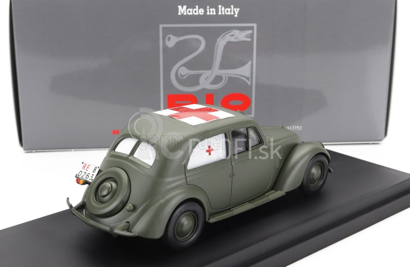 Rio-models Fiat 1500 Ambulanza Servizio Sanita' Militare 1940 1:43 Vojenská sivá