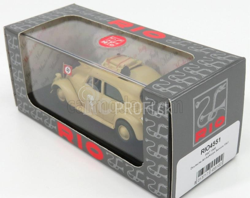 Rio-models Fiat 1500 Deutsche Afrika Korps Service 1941 1:43 Žltá vojenská