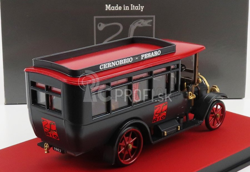 Rio-models Fiat 18bl Bus 1922 - 60. výročie Rio-models 1962-2022 1:43 čierna červená