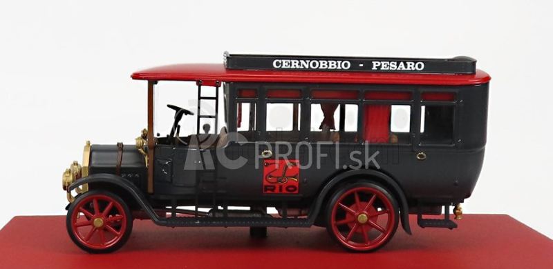 Rio-models Fiat 18bl Bus 1922 - 60. výročie Rio-models 1962-2022 1:43 čierna červená