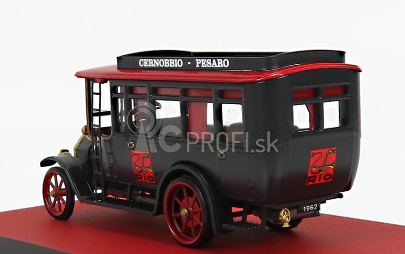 Rio-models Fiat 18bl Bus 1922 - 60. výročie Rio-models 1962-2022 1:43 čierna červená