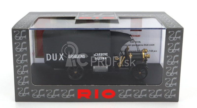 Rio-models Fiat 18bl Truck Dux Gasogeno 1929 1:43 čierna