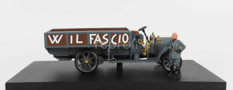 Rio-models Fiat 18bl Truck - W Il Fascio - La Marcia Su Roma 22 Ottobre 1922 S figúrkami 1:43 Military Grey