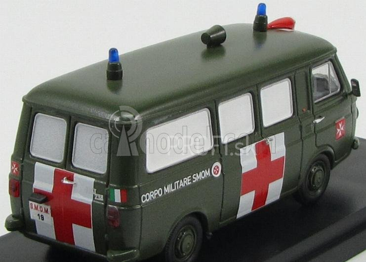 Rio-models Fiat 238 Minibus Ambulanza Militare Sovrano Ordine Di Malta 1970 1:43 Vojenská zelená