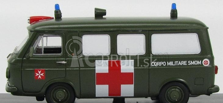 Rio-models Fiat 238 Minibus Ambulanza Militare Sovrano Ordine Di Malta 1970 1:43 Vojenská zelená