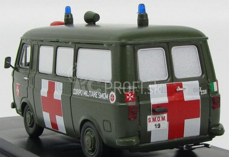 Rio-models Fiat 238 Minibus Ambulanza Militare Sovrano Ordine Di Malta 1970 1:43 Vojenská zelená