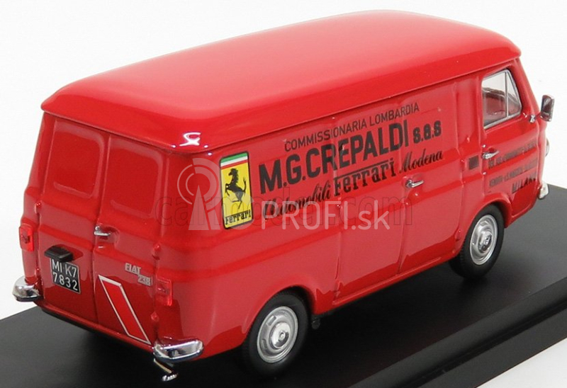 Rio-models Fiat 238 Van Commissionaria Lombardia M.g. Crepaldi Automodelli Ferrari Modena 1976 1:43 Červená