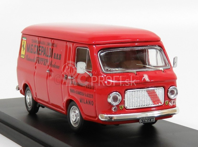 Rio-models Fiat 238 Van Commissionaria Lombardia M.g. Crepaldi Automodelli Ferrari Modena 1976 1:43 Červená