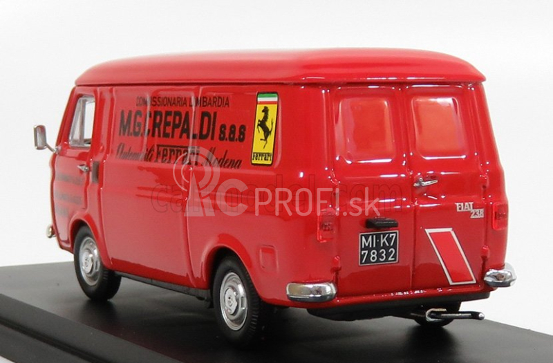 Rio-models Fiat 238 Van Commissionaria Lombardia M.g. Crepaldi Automodelli Ferrari Modena 1976 1:43 Červená