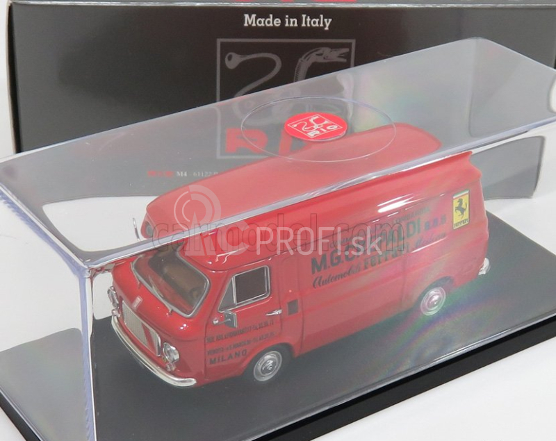 Rio-models Fiat 238 Van Commissionaria Lombardia M.g. Crepaldi Automodelli Ferrari Modena 1976 1:43 Červená