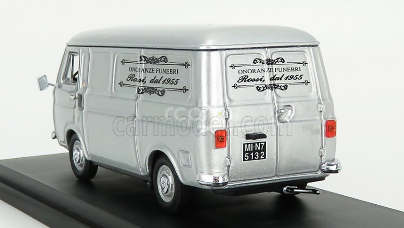 Rio-models Fiat 238 Van Onoranze Funebri Rossi 1972 - pohrebný voz - Carro Funebre - Funeral Car 1:43 Silver Grey