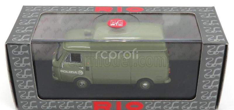 Rio-models Fiat 238 Van Polizia 1972 1:43 Zelená