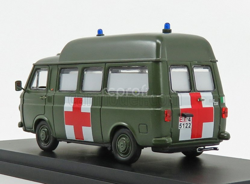 Rio-models Fiat 238 Van Tetto Alto Ambulanza Esercito Italiano 1970 1:43 Vojenská zelená