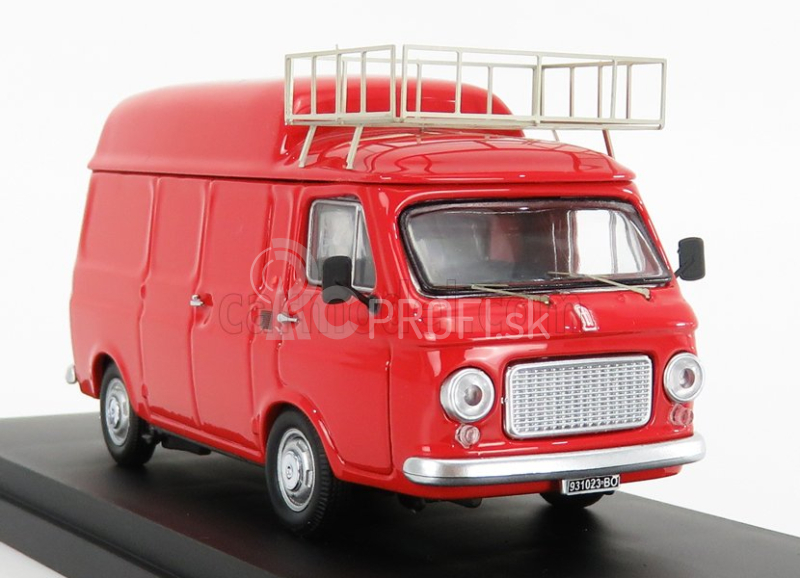 Rio-models Fiat 238 Van Tetto Alto Con Portapacchi 1965 - Vysoká strecha s nosičom 1:43 Červená