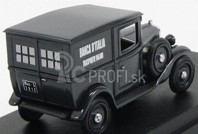 Rio-models Fiat Balilla Van 1936 - Trasporto Valori Banca D'italia 1:43 čierna