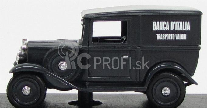 Rio-models Fiat Balilla Van 1936 - Trasporto Valori Banca D'italia 1:43 čierna