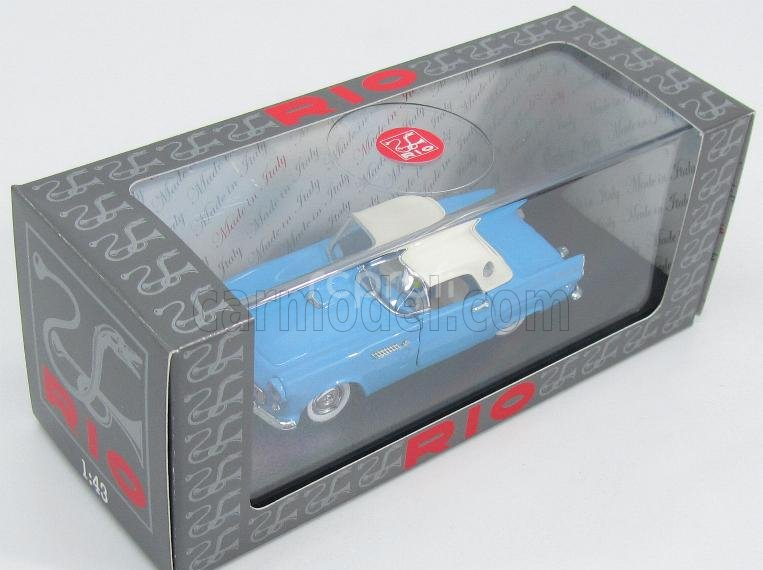 Rio-models Ford usa Thunderbird Spider Soft-top 1956 1:43 Light Blue White