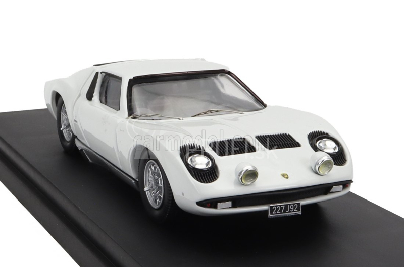 Rio-models Lamborghini Miura P400 1967 - Osobné auto Johnny Hallyday 1:43 Biela