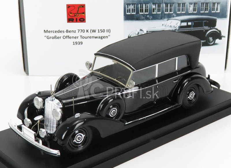 Rio-models Mercedes Benz 770k W150 Offener Tourenwagen 1941 1:43 čierna