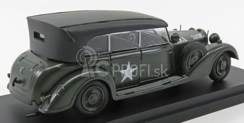 Rio-models Mercedes benz 770w Cabriolet Closed U.s.a. Army 1945 1:43 Vojenská zelená čierna