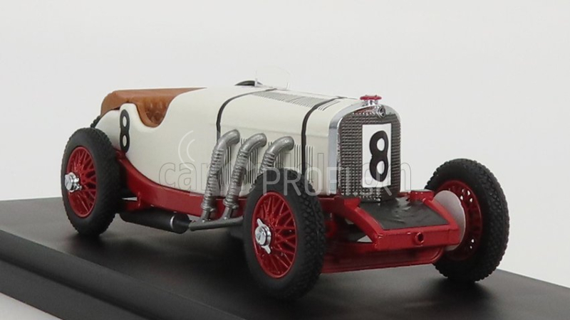 Rio-models Mercedes benz F1 Ssk 7.1l S6 Supercharged Spider N 8 Belgicko Spa Gp 1931 B.ivanoski - H.stoffel 1:43 Biela červená