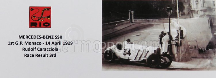 Rio-models Mercedes benz F1 Ssk N 34 3rd Monaco Gp 1929 R.caracciola 1:43 Biela