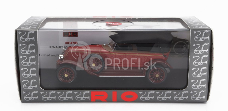 Rio-models Renault 40 Cv Torpedo Cabriolet Uzavretý 1923 1:43 Červená čierna