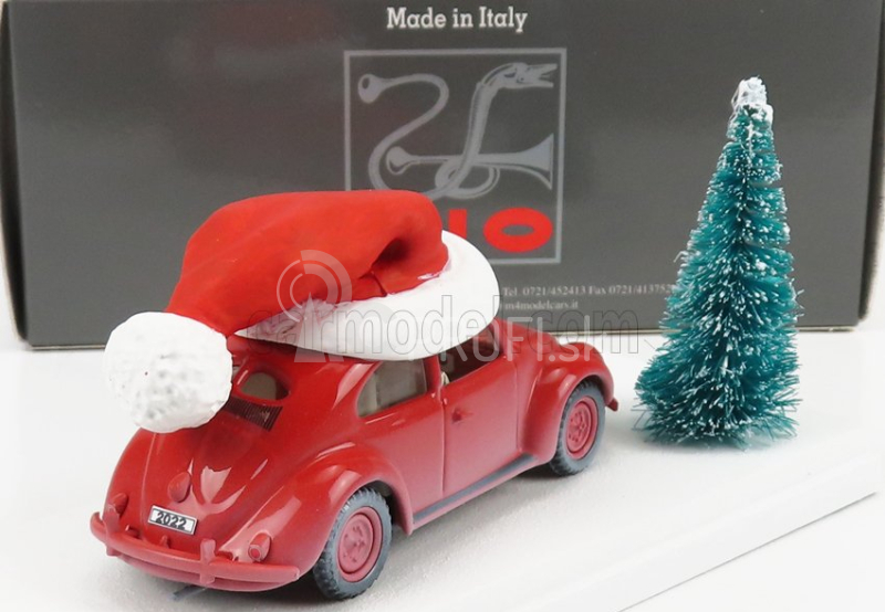 Rio-models Volkswagen Beetle Maggiolino 1958 - Vianočná edícia 2022 - Natale 2022 1:43 Červená