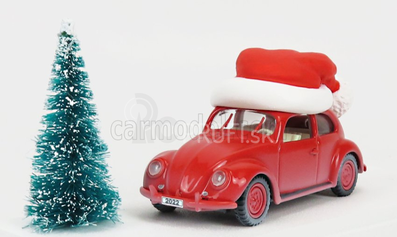 Rio-models Volkswagen Beetle Maggiolino 1958 - Vianočná edícia 2022 - Natale 2022 1:43 Červená