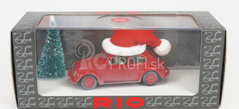 Rio-models Volkswagen Beetle Maggiolino 1958 - Vianočná edícia 2022 - Natale 2022 1:43 Červená