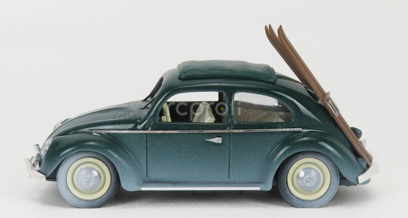 Rio-models Volkswagen Beetle Maggiolino Con Sci 1950 - Zimná dovolenka s lyžami 1:43 sivá