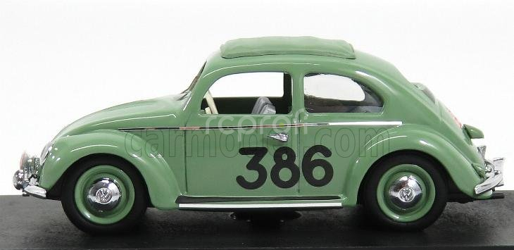 Rio-models Volkswagen Beetle Maggiolino N 386 Rally Montecarlo 1954 Prager - Culbert 1:43 Zelená