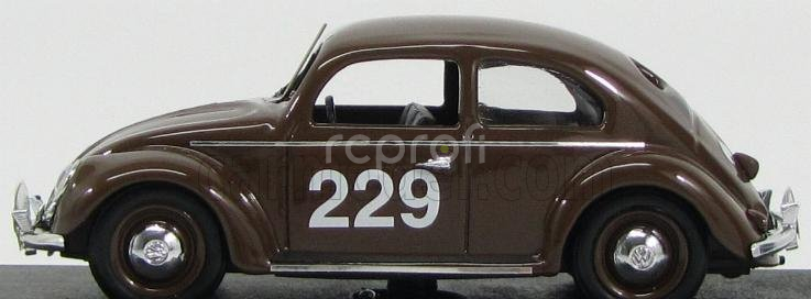 Rio-models Volkswagen Beetle N 229 Rally Montecarlo 1952 Nathan - Schellhaas 1:43 Brown