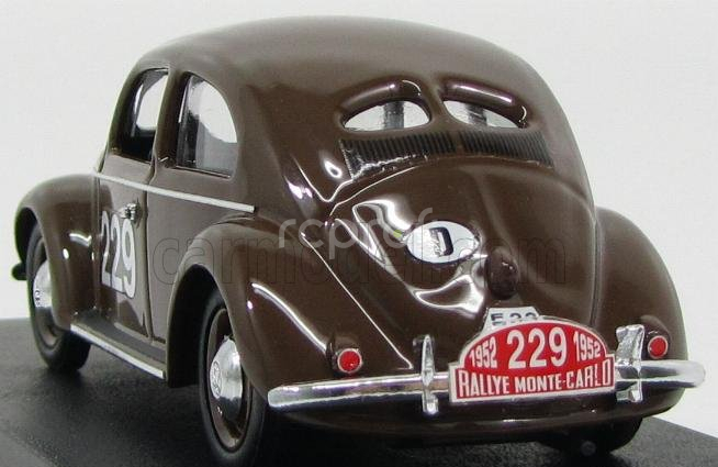 Rio-models Volkswagen Beetle N 229 Rally Montecarlo 1952 Nathan - Schellhaas 1:43 Brown