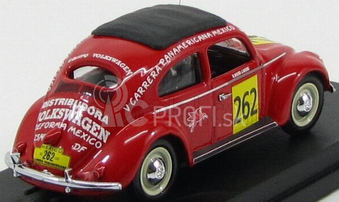 Rio-models Volkswagen Beetle N 262 Rally Carrera Panamericana 1954 Jan Wiers - Rene Wiers 1:43 Červená