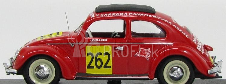 Rio-models Volkswagen Beetle N 262 Rally Carrera Panamericana 1954 Jan Wiers - Rene Wiers 1:43 Červená