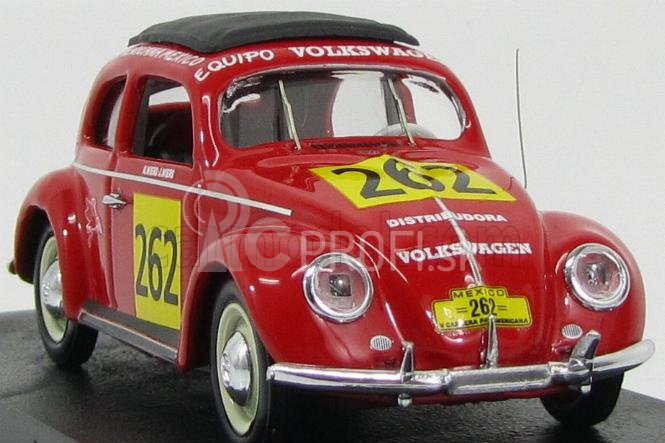 Rio-models Volkswagen Beetle N 262 Rally Carrera Panamericana 1954 Jan Wiers - Rene Wiers 1:43 Červená