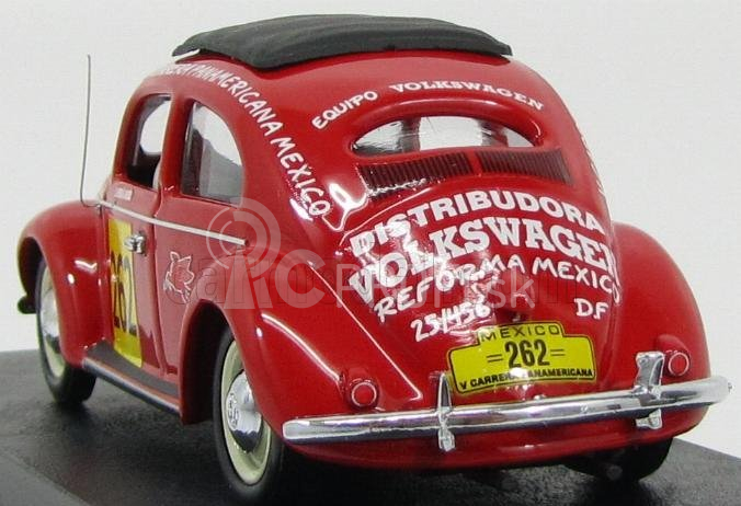 Rio-models Volkswagen Beetle N 262 Rally Carrera Panamericana 1954 Jan Wiers - Rene Wiers 1:43 Červená