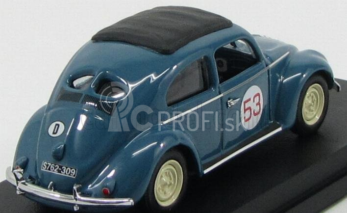 Rio-models Volkswagen Beetle N 53 Nurburgring 1954 W.von Trips 1:43 Modrá