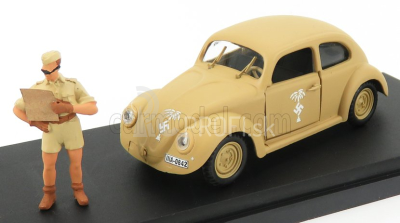 Rio-models Volkswagen Kommandeur Africa Korps 1941 S figúrkami 1:43 Vojenský Písek