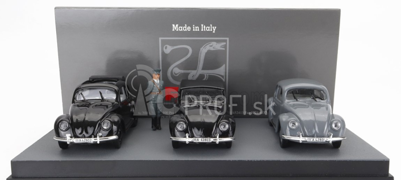 Rio-models Volkswagen Set 3x Beetle Kafer Kdf-wagens Presentation 26-may-1938 1:43 Black Grey