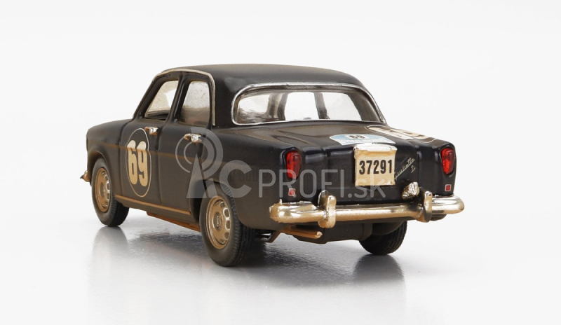 Rio-modely Alfa romeo Gulietta T.i. N 69 Rally Acropolis 1959 Apostolidis - Marathakis 1:43 Black